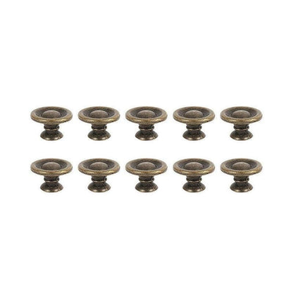 10/20/40Pcs Antique Brass Drawer Knobs Vintage Cabinet Handles Cupboard Pulls - 10PCS V528-DRAWERHANDLE-10PCS-987452
