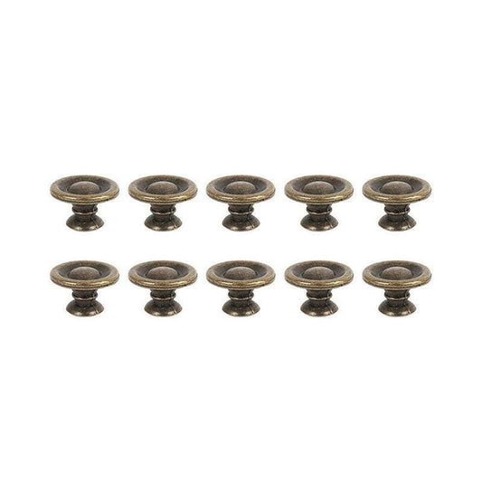 10/20/40Pcs Antique Brass Drawer Knobs Vintage Cabinet Handles Cupboard Pulls - 10PCS V528-DRAWERHANDLE-10PCS-987452