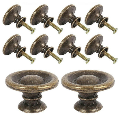 10/20/40Pcs Antique Brass Drawer Knobs Vintage Cabinet Handles Cupboard Pulls - 10PCS V528-DRAWERHANDLE-10PCS-987452