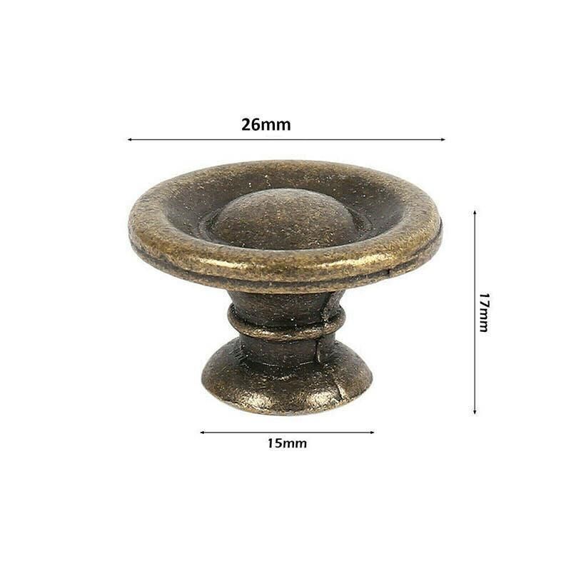 10/20/40Pcs Antique Brass Drawer Knobs Vintage Cabinet Handles Cupboard Pulls - 10PCS V528-DRAWERHANDLE-10PCS-987452