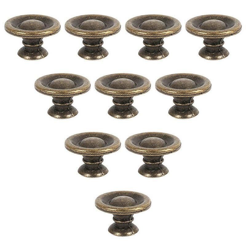 10/20/40Pcs Antique Brass Drawer Knobs Vintage Cabinet Handles Cupboard Pulls - 10PCS V528-DRAWERHANDLE-10PCS-987452