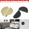 Door Pull With Screws Cupboard Handle Decor Home Semi Circle Cabinet Knob Diy - Copper V528-DRAWERHANDLE-COPPER-1PCS-96245
