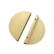 Door Pull With Screws Cupboard Handle Decor Home Semi Circle Cabinet Knob Diy - Copper V528-DRAWERHANDLE-COPPER-1PCS-96245