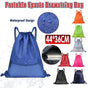 Backpack Sport Pack String Tote Gym Bag Cinch Sack School Drawstring Capacity - Grey V528-DRAWSTRINGBAG-S-GREY-68109