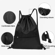 Backpack Sport Pack String Tote Gym Bag Cinch Sack School Drawstring Capacity - Orange V528-DRAWSTRINGBAG-S-ORANGE-85618