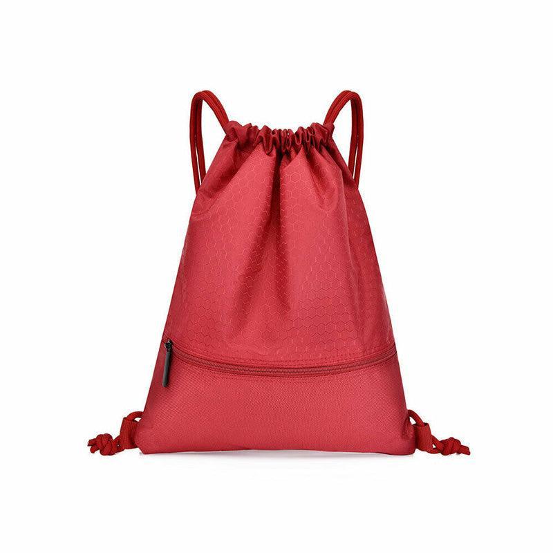 Backpack Sport Pack String Tote Gym Bag Cinch Sack School Drawstring Capacity - Orange V528-DRAWSTRINGBAG-S-ORANGE-85618