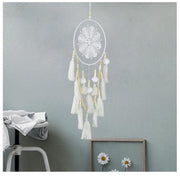 Handmade Dream Catcher Natural Macrame Hairball Art Wall Hanging Room Home Decor V528-DREAMCATCHER-WHITE-416930