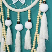 Handmade Dream Catcher Natural Macrame Hairball Art Wall Hanging Room Home Decor V528-DREAMCATCHER-WHITE-416930