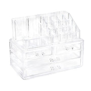 Holder Cosmetic Makeup Organiser 4 Drawer Storage Jewellery Box Clear Acrylic - Without Black Mesh Pad V528-DRESSINGCASE-4GIRD-64511