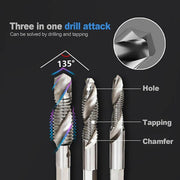 6X Hss Hex Shank Tap Drill Bits Metric Thread Screw Tapping Compound Set Tool V528-DRILL-6PCS-21501