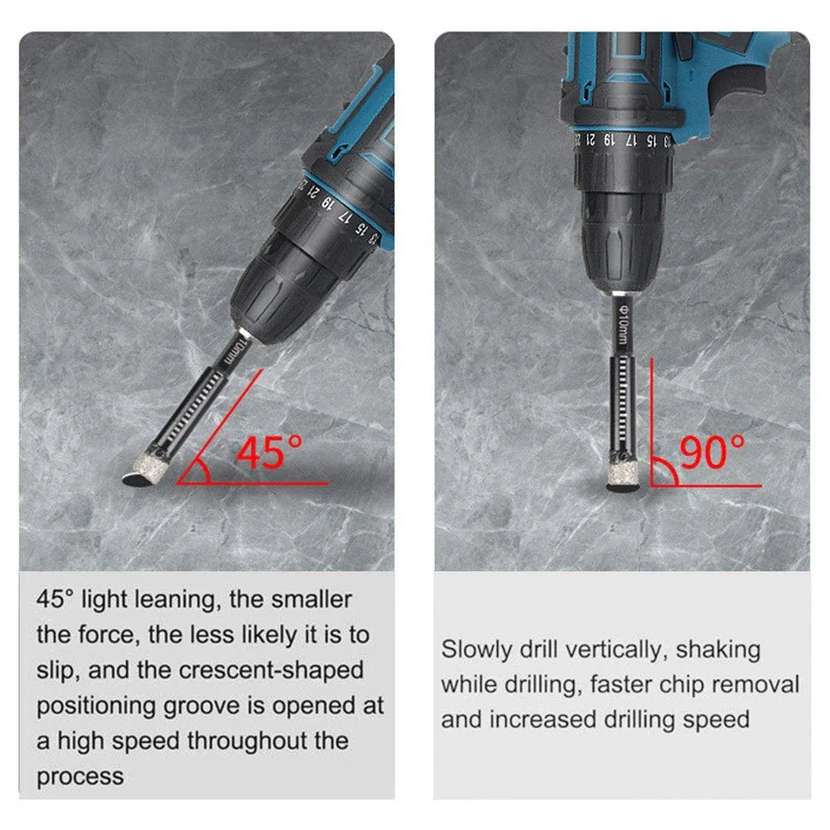 5Pcs Dry Diamond Core Drill Bit 6mm HoleSaw Cut Marble Tile Porcelain Granite V528-DRILL-BIT-5PCS-626672