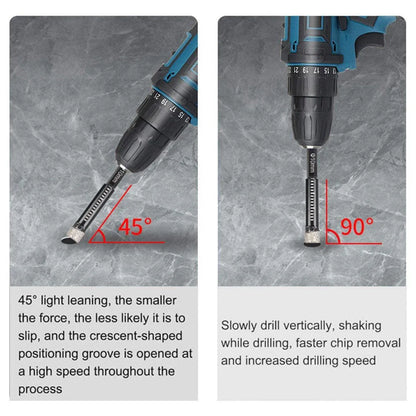 5Pcs Dry Diamond Core Drill Bit 6mm HoleSaw Cut Marble Tile Porcelain Granite V528-DRILL-BIT-5PCS-626672