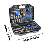 246pcs Drill Bit Set Hole Opener Drills Kit Metal Wood Plastic DIY Power Tools V528-DRILL-BIT-SET-JP246PC-BLUE-518804