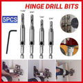 4X Self-Centering Drill Bits Hex Shank Pilot Door Drawer Hinge Hole Screw Guide V528-DRILLBITS-5PCS-816154