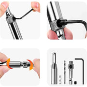 4X Self-Centering Drill Bits Hex Shank Pilot Door Drawer Hinge Hole Screw Guide V528-DRILLBITS-5PCS-816154