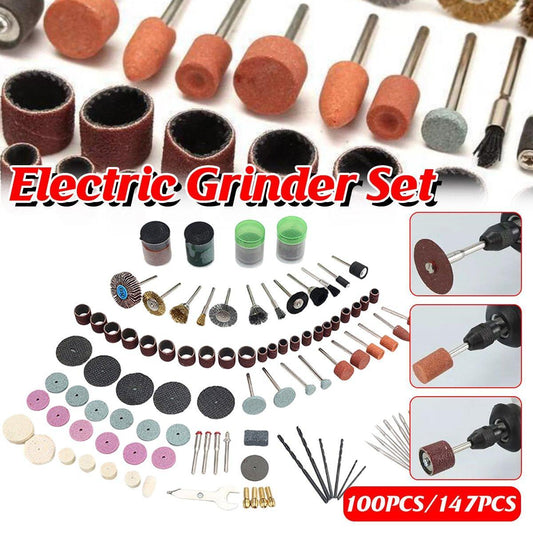 100/147pcs Electric Mill Set Accessories Grinding Cutting Drilling Tool Kit - 100Pcs(Without Grinder Pen) V528-DRILLING-FITTINGS-100PCS-845102