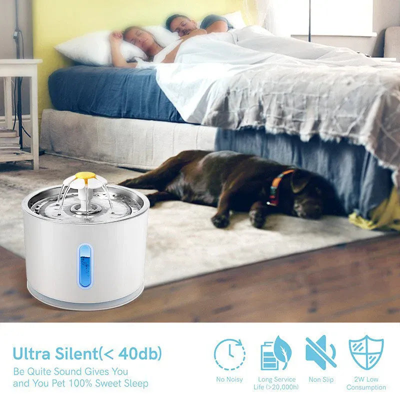 LED Pet Water Fountain 24L Automatic Drinking Dispenser for Cats and Dogs V528-DRINKINGBOWL-134058