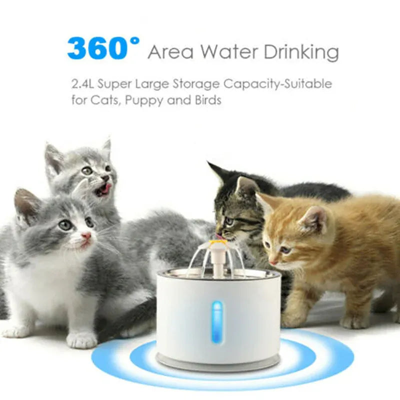 LED Pet Water Fountain 24L Automatic Drinking Dispenser for Cats and Dogs V528-DRINKINGBOWL-134058