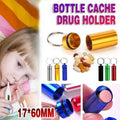 Aluminum Pill Box Case Bottle Cache Drug Holder Keychain Container Waterproof - Green V528-DRUGKEYCHAIN-GREEN-400402