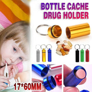 Aluminum Pill Box Case Bottle Cache Drug Holder Keychain Container Waterproof - Green V528-DRUGKEYCHAIN-GREEN-400402