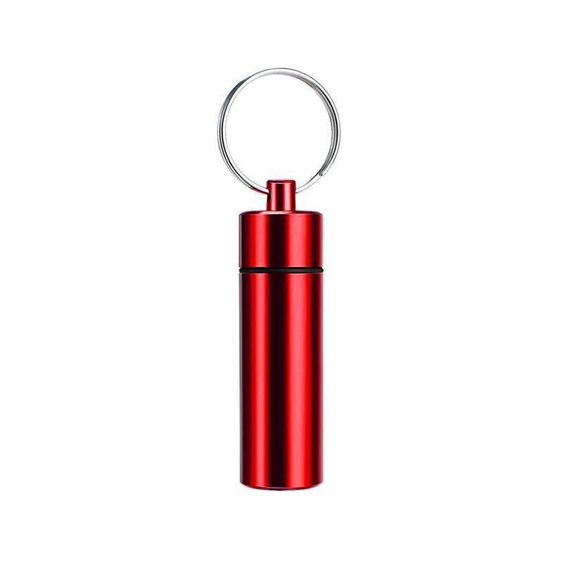 Aluminum Pill Box Case Bottle Cache Drug Holder Keychain Container Waterproof - Green V528-DRUGKEYCHAIN-GREEN-400402