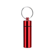 Aluminum Pill Box Case Bottle Cache Drug Holder Keychain Container Waterproof - Red V528-DRUGKEYCHAIN-RED-661401