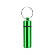 Aluminum Pill Box Case Bottle Cache Drug Holder Keychain Container Waterproof - Silver V528-DRUGKEYCHAIN-SILVER-456086