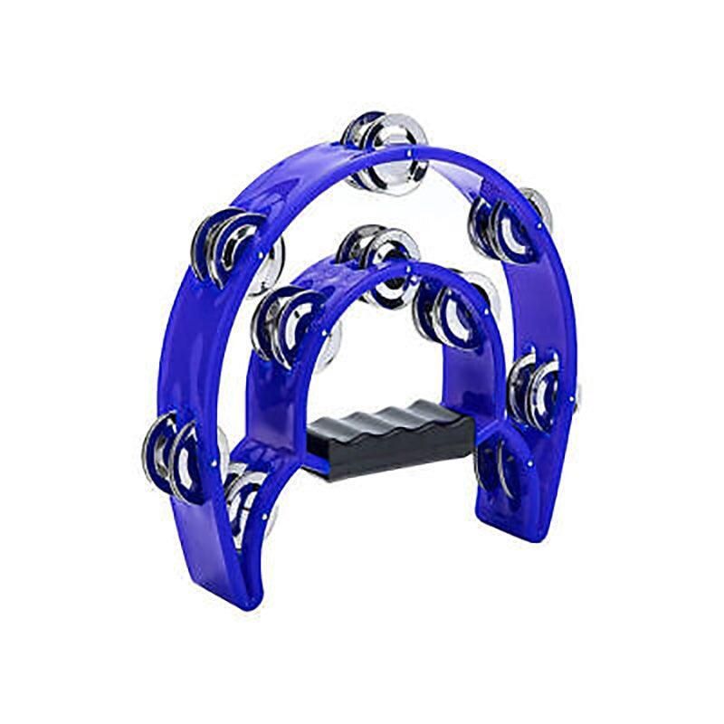 Double Half Moon Tambourine Handheld Musical Percussion Instrument Bell Drum - Blue V528-DRUM-BLUE-306574