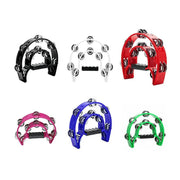Double Half Moon Tambourine Handheld Musical Percussion Instrument Bell Drum - Blue V528-DRUM-BLUE-306574