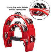 Double Half Moon Tambourine Handheld Musical Percussion Instrument Bell Drum - Blue V528-DRUM-BLUE-306574