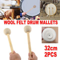 2pcs Felt Drumsticks Gong Mallets Soft Hammer Drum Accessories Percussion Tools V528-DRUMSTICK-2PCS-289040
