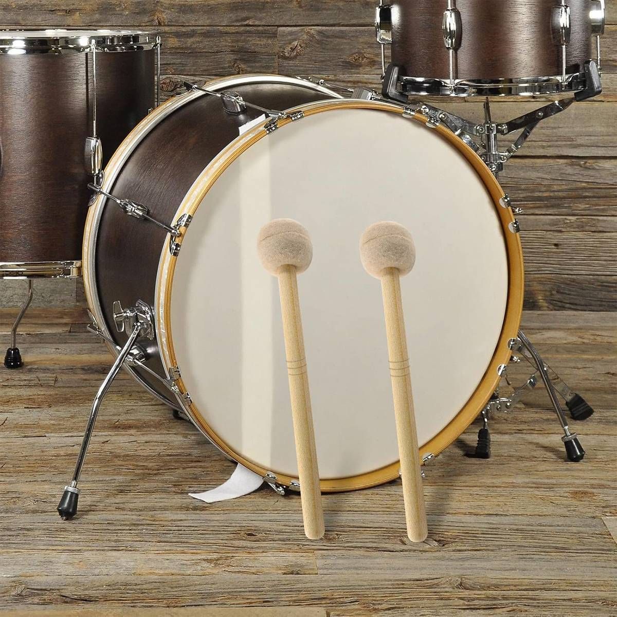 2pcs Felt Drumsticks Gong Mallets Soft Hammer Drum Accessories Percussion Tools V528-DRUMSTICK-2PCS-289040