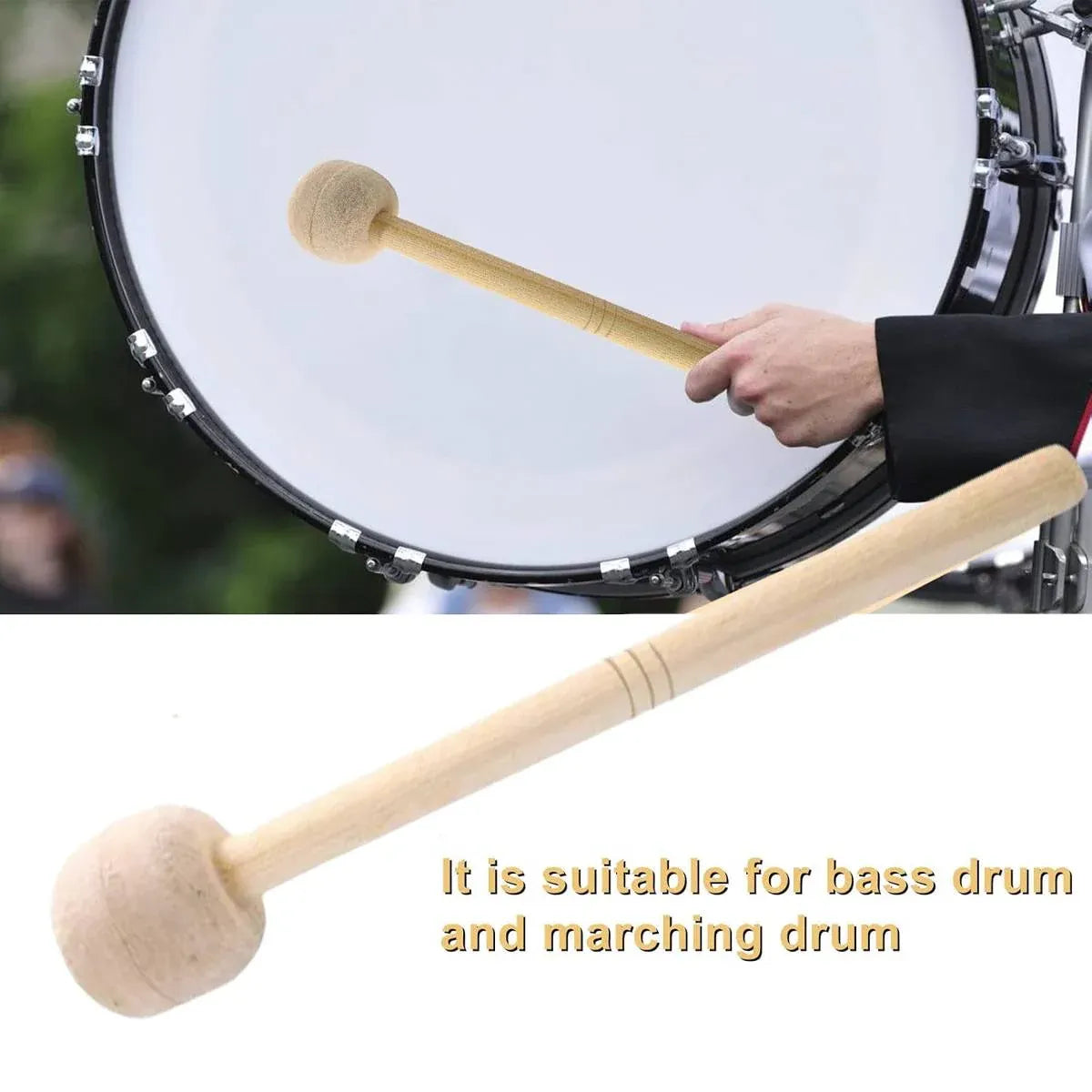 2pcs Felt Drumsticks Gong Mallets Soft Hammer Drum Accessories Percussion Tools V528-DRUMSTICK-2PCS-289040