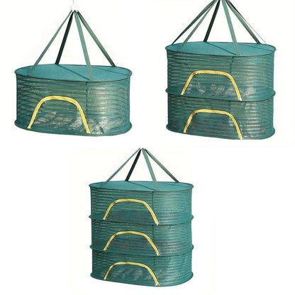 Anti Mosquito Fully Enclosed Drying Net Basket for Fish Vegetables Fruit Herbs - Double layer V528-DRYING-BASKET-2-GREEN-612737