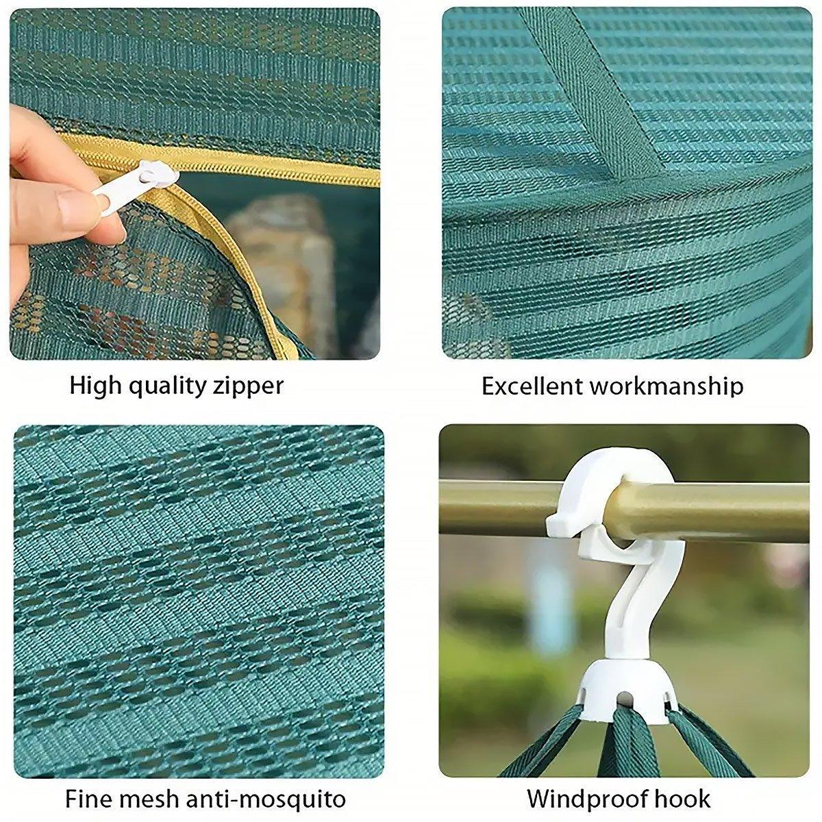 Anti Mosquito Fully Enclosed Drying Net Basket for Fish Vegetables Fruit Herbs - Double layer