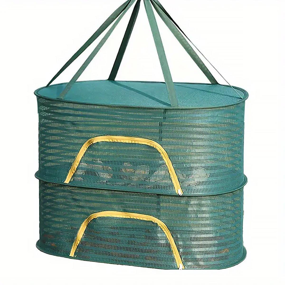 Anti Mosquito Fully Enclosed Drying Net Basket for Fish Vegetables Fruit Herbs - Double layer