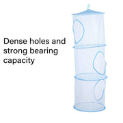 Foldable Clothes Drying Basket Three-layer Hanging Storage Breathable Organizer - Pink V528-DRYING-NET-3-PINK-548281