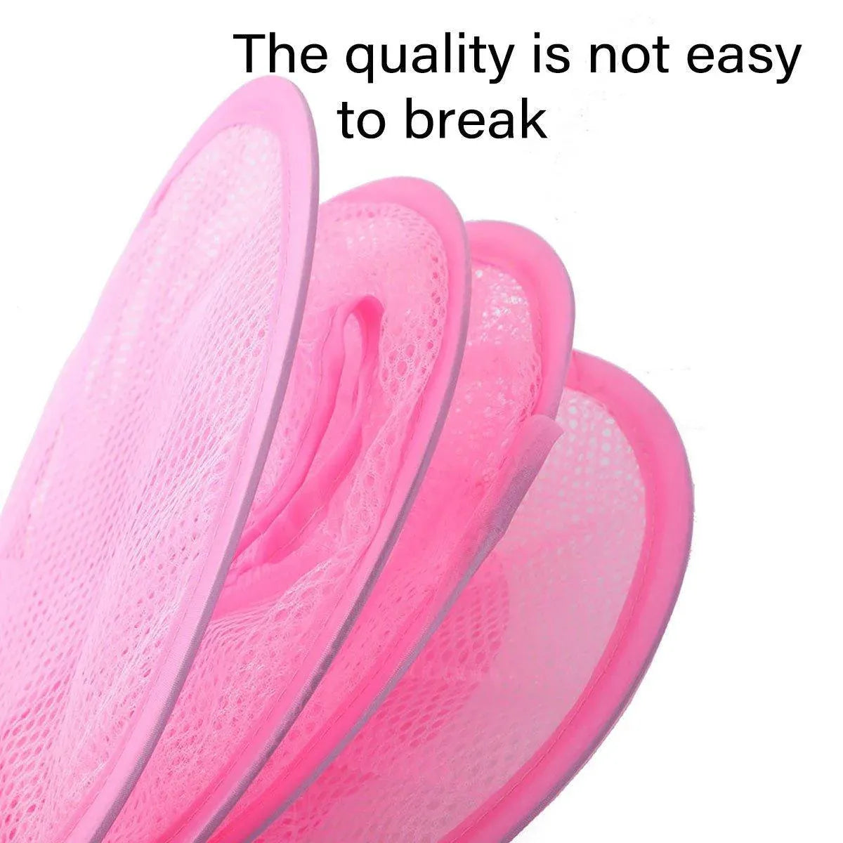 Foldable Clothes Drying Basket Three-layer Hanging Storage Breathable Organizer - Pink V528-DRYING-NET-3-PINK-548281