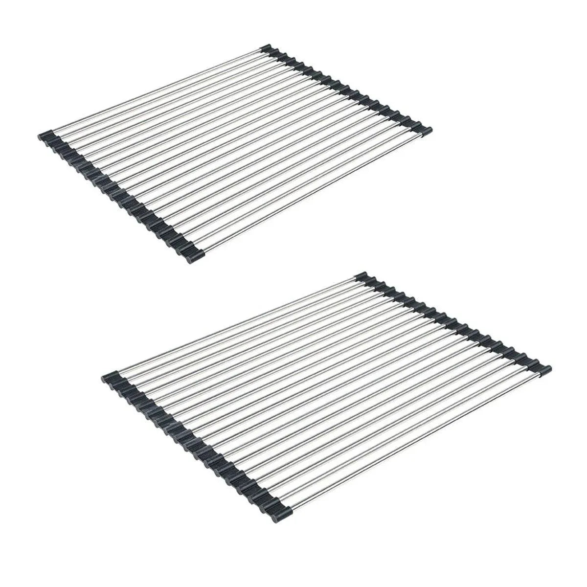 Multifunctional Stainless Steel Draining Rack Folding Sink Organizer for Kitchen - 580 x 400mm V528-DRYING-RACK-580-400-201-259845
