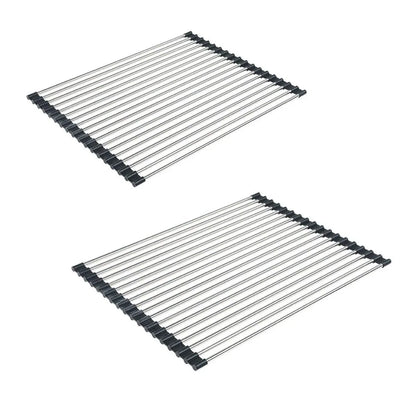 Multifunctional Stainless Steel Draining Rack Folding Sink Organizer for Kitchen - 580 x 400mm V528-DRYING-RACK-580-400-201-259845