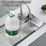 Multifunctional Stainless Steel Draining Rack Folding Sink Organizer for Kitchen - 580 x 400mm V528-DRYING-RACK-580-400-201-259845