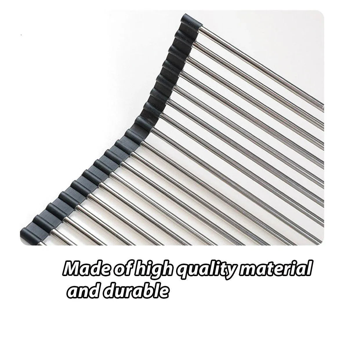 Multifunctional Stainless Steel Draining Rack Folding Sink Organizer for Kitchen - 580 x 400mm V528-DRYING-RACK-580-400-201-259845