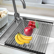 Multifunctional Stainless Steel Draining Rack Folding Sink Organizer for Kitchen - 580 x 400mm V528-DRYING-RACK-580-400-201-259845
