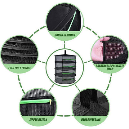 2-8 Tier Drying Net Large Shelf Hydroponic Hanging Grow Herb Plant Dry - 2 Layers V528-DRYINGNET-2LAYERS-23863