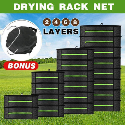 2-8 Tier Drying Net Large Shelf Hydroponic Hanging Grow Herb Plant Dry - 8 Layers V528-DRYINGNET-8LAYERS-64904