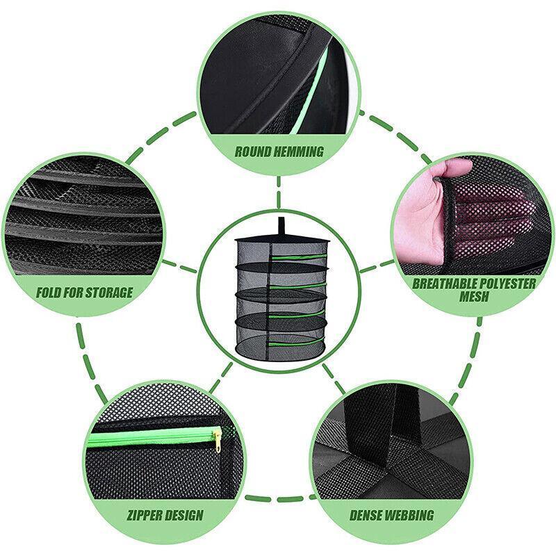 2-8 Tier Drying Net Large Shelf Hydroponic Hanging Grow Herb Plant Dry - 8 Layers V528-DRYINGNET-8LAYERS-64904