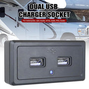 Dual USB Car Charger Socket Panel 5V 3.1A 12V 24V for Car RV Motorcycle V528-DUALUSB-367481