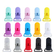 60 Random Colored Plastic Pacifier Dummy Clip Suspender Badge Holder for Crafts V528-DUCKBILLCLIP-60PCS-15-4-45239