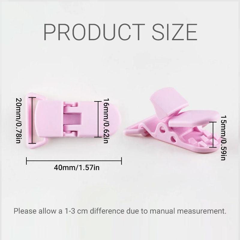 60 Random Colored Plastic Pacifier Dummy Clip Suspender Badge Holder for Crafts V528-DUCKBILLCLIP-60PCS-15-4-45239