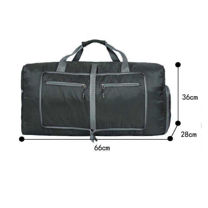70L Large Travel Duffle Bag Foldable Waterproof Gym Bag with Shoe Compartment V528-DUFFELBAG-860815